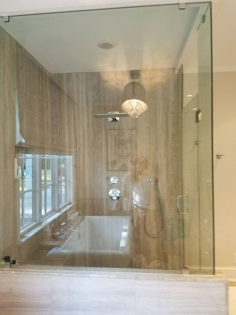 our work: shower glass cleaning